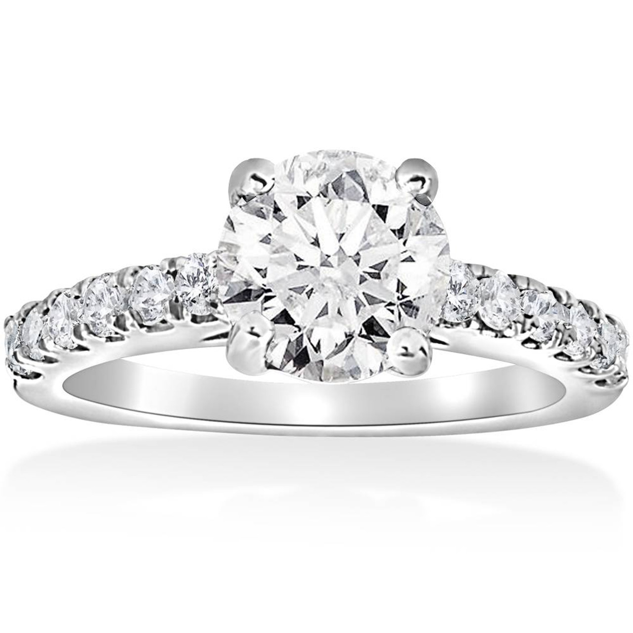 Halo Engagement Rings | 1 Carat Round Halo Diamond Engagement Ring in  Platinum | SuperJeweler