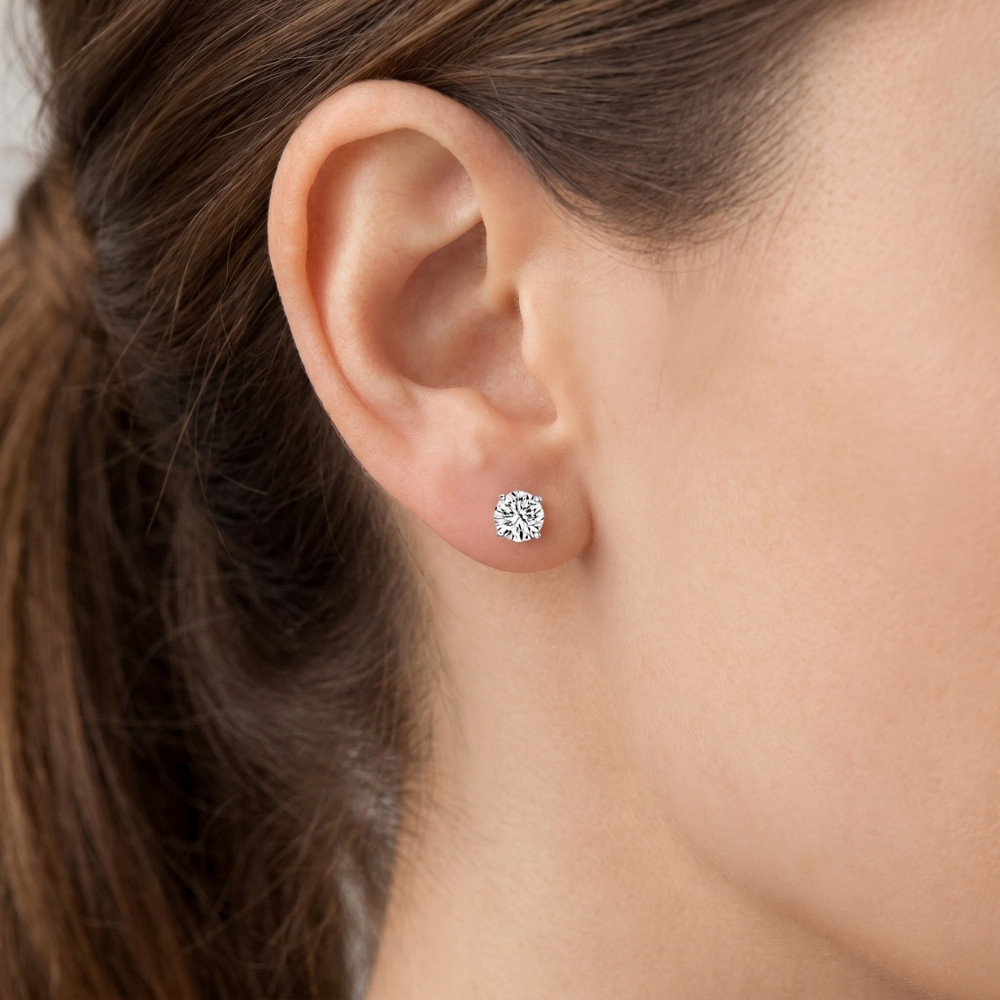 14k White or Yellow Gold 2 Ct T.W. Certified Natural Diamond Studs (I-J/I2-3) (I-J, I2-I3)