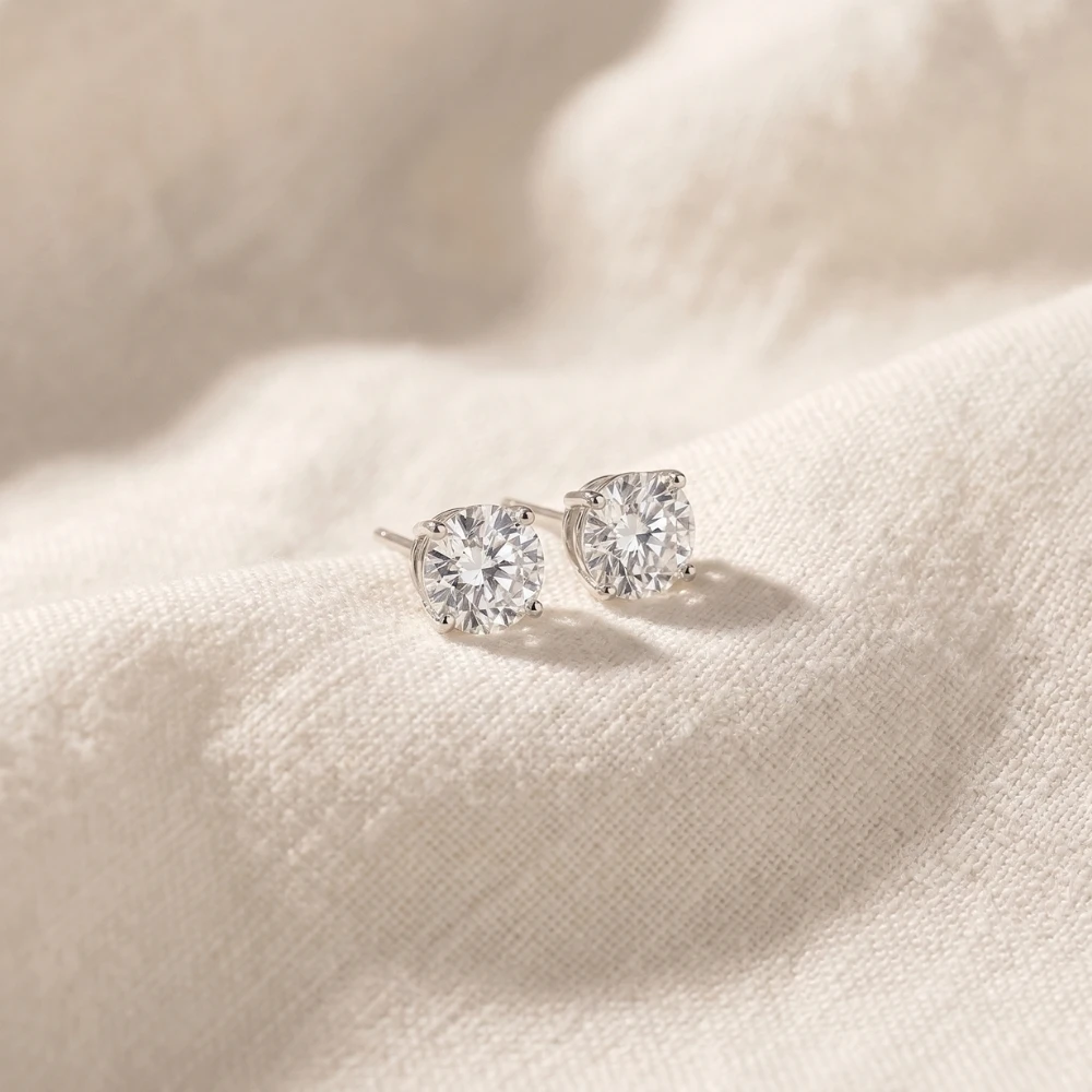 14k White or Yellow Gold 2 Ct T.W. Certified Natural Diamond Studs (I-J/I2-3) (I-J, I2-I3)