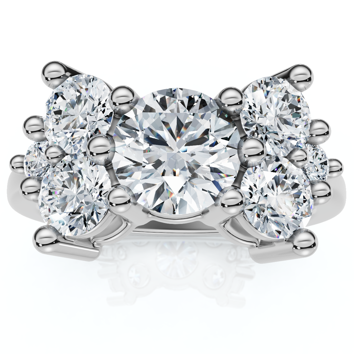 1.60Ct Butterfly Diamond Ring 10k Gold Lab Grown (E-F, VS)