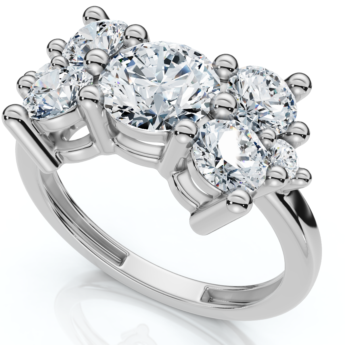 1.60Ct Butterfly Diamond Ring 10k Gold Lab Grown (E-F, VS)