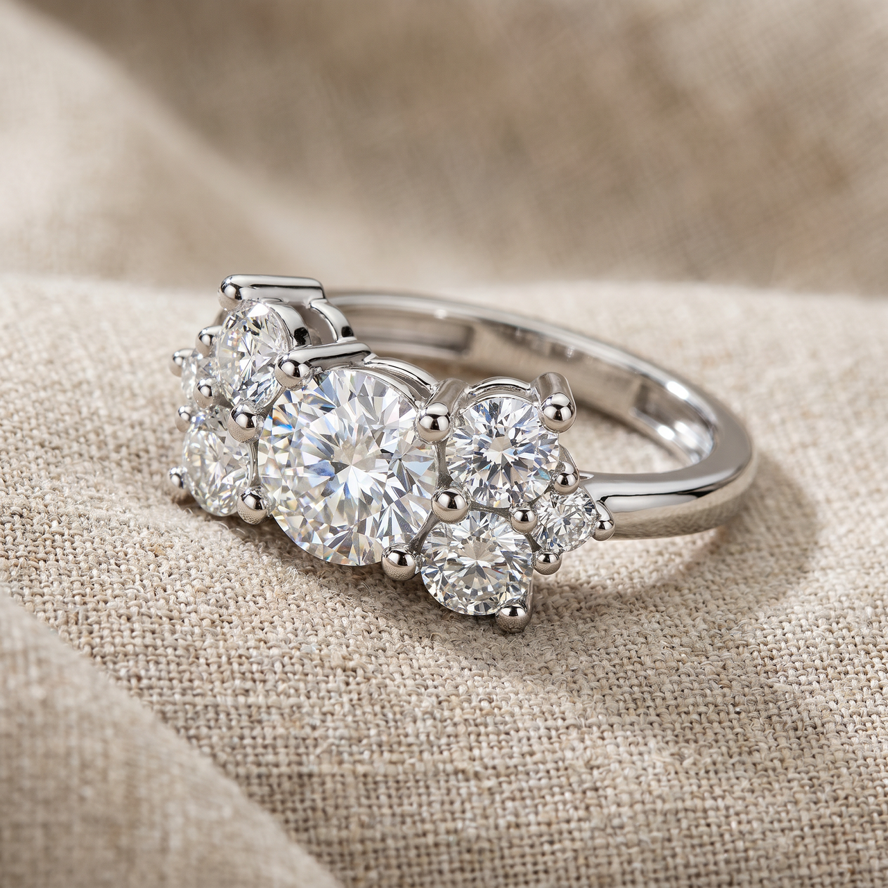 1.60Ct Butterfly Diamond Ring 10k Gold Lab Grown (E-F, VS)