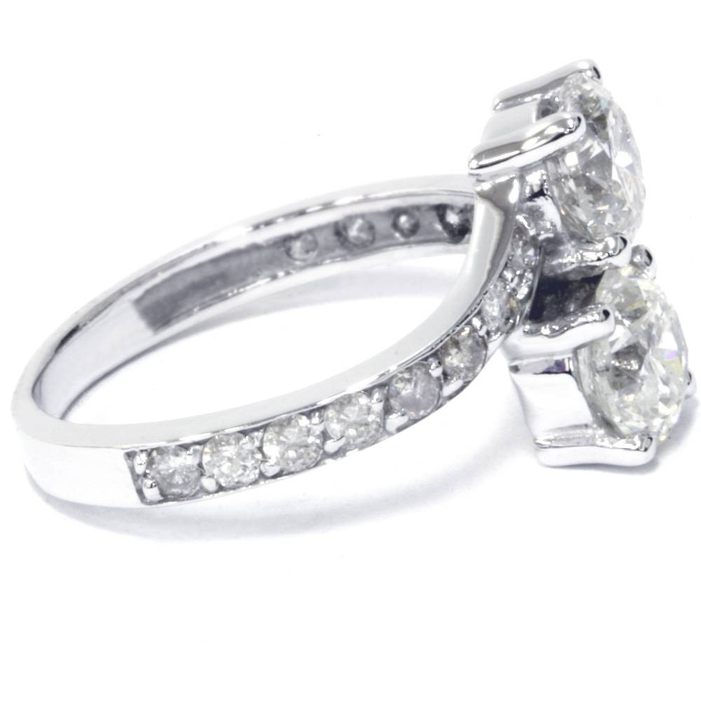 1 1/2CT Forever Us 2-Stone Two Diamond Ring 14K White Gold (H-I, I1)