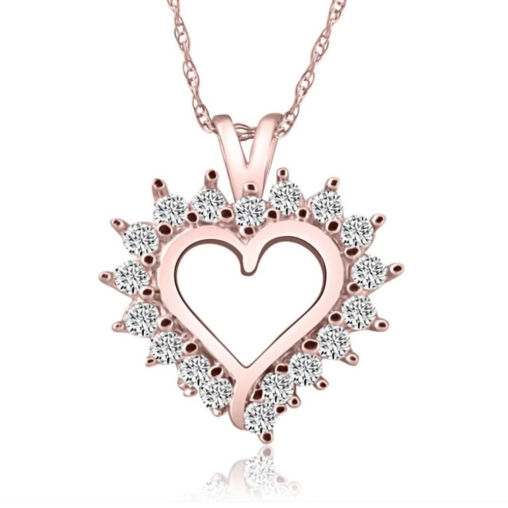 1/2Ct Diamond Diamond Pendant Necklace in 14k Gold Lab Grown (F-G, VS)