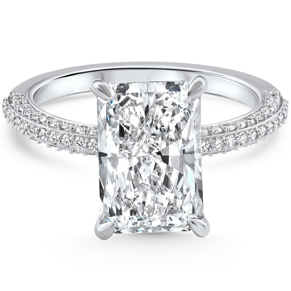 Certified 3.44Ct Cassidy Radiant Cut Diamond Engagement Ring 14k Gold Lab Grown (F-G, VS)