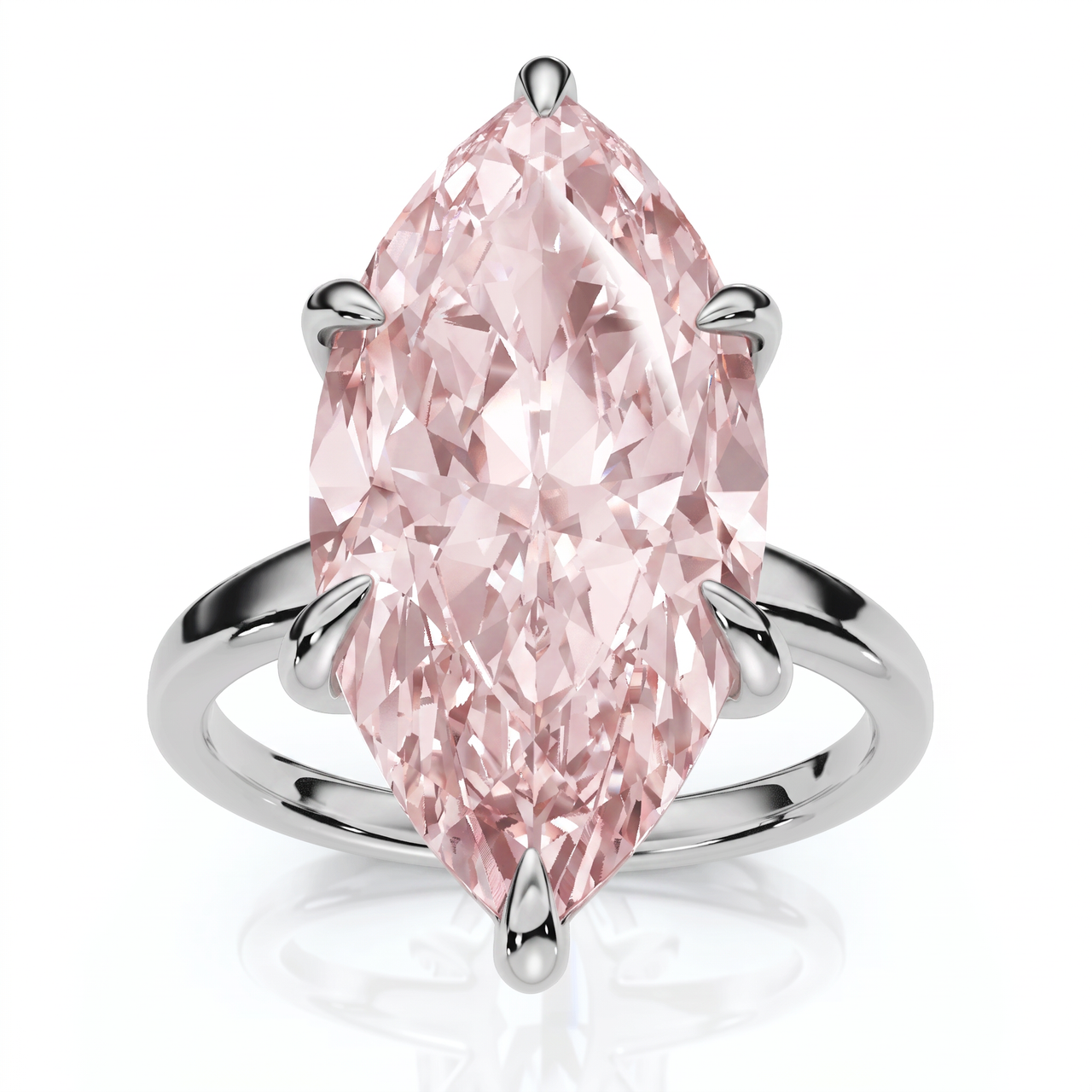 Certified 5Ct Fancy Intense Pink Diamond 14k Engagement Ring Gold Lab Grown (Pink, VS)