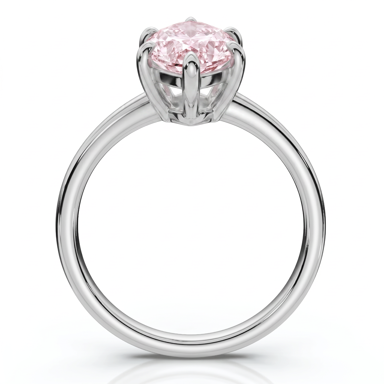 Certified 5Ct Fancy Intense Pink Diamond 14k Engagement Ring Gold Lab Grown (Pink, VS)