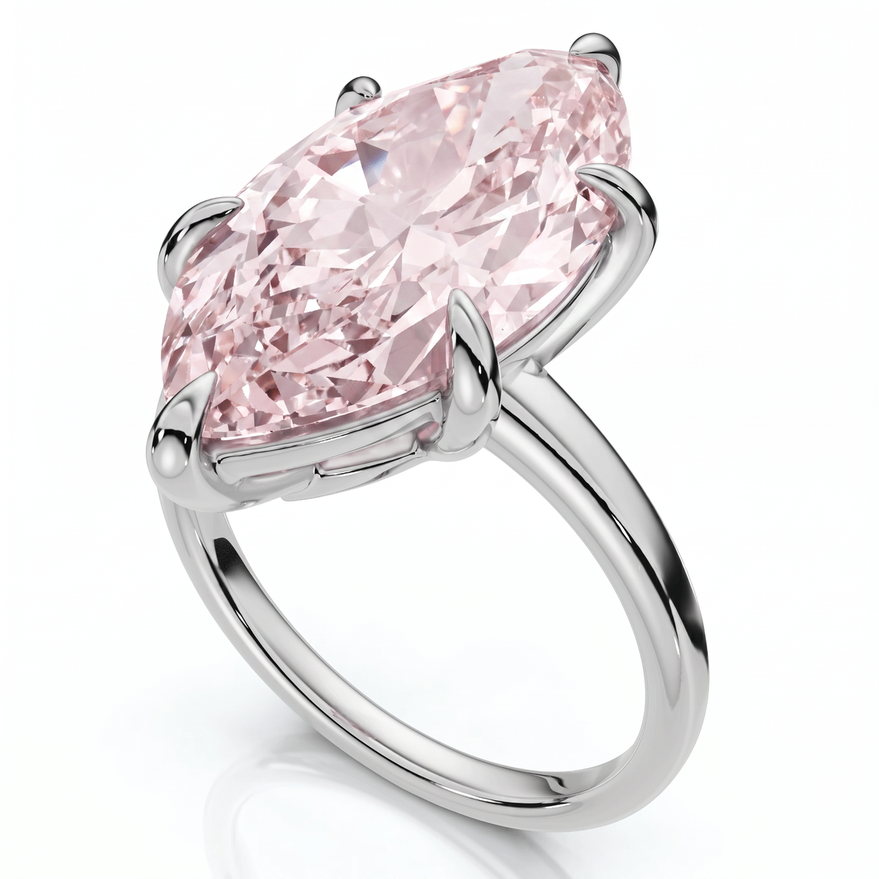 Certified 5Ct Fancy Intense Pink Diamond 14k Engagement Ring Gold Lab Grown (Pink, VS)