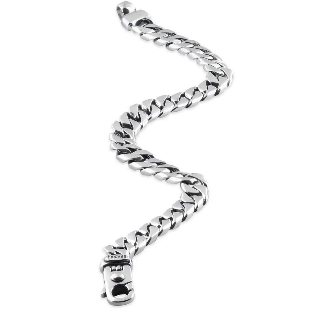 Braccio Men's 30 Gram Cuban Link Solid Silver Bracelet 8.5"