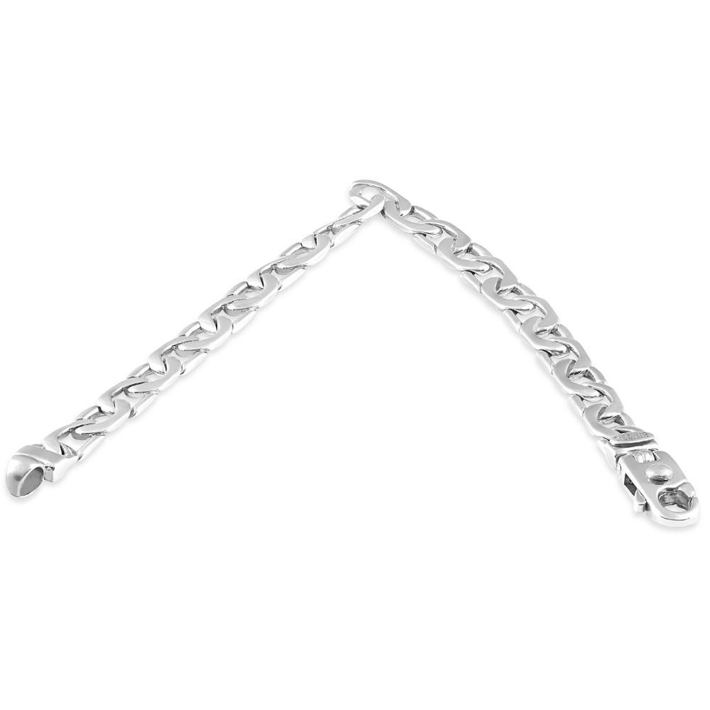 Braccio Men's 20 Gram Clip Link Solid Silver Bracelet 8.5"