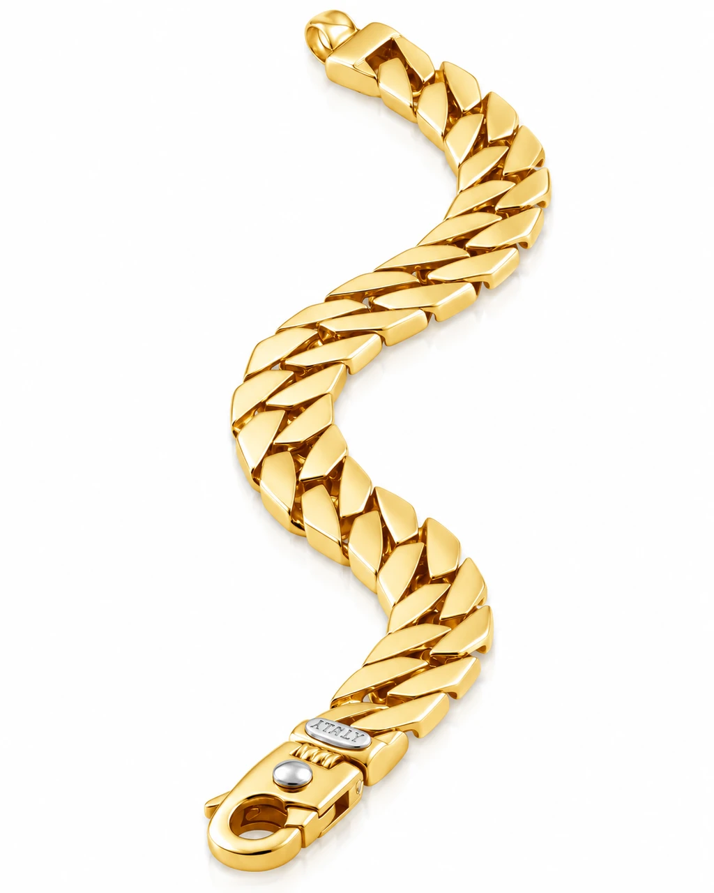 Braccio Men's 33 Gram Curb Link Solid Silver Bracelet 8.5"