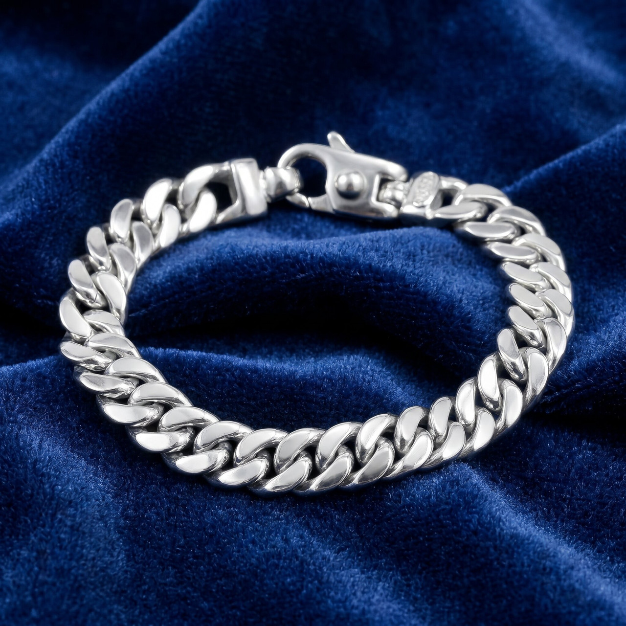 Braccio Men's 36 Gram Cuban Link Solid Silver Bracelet 8.5"