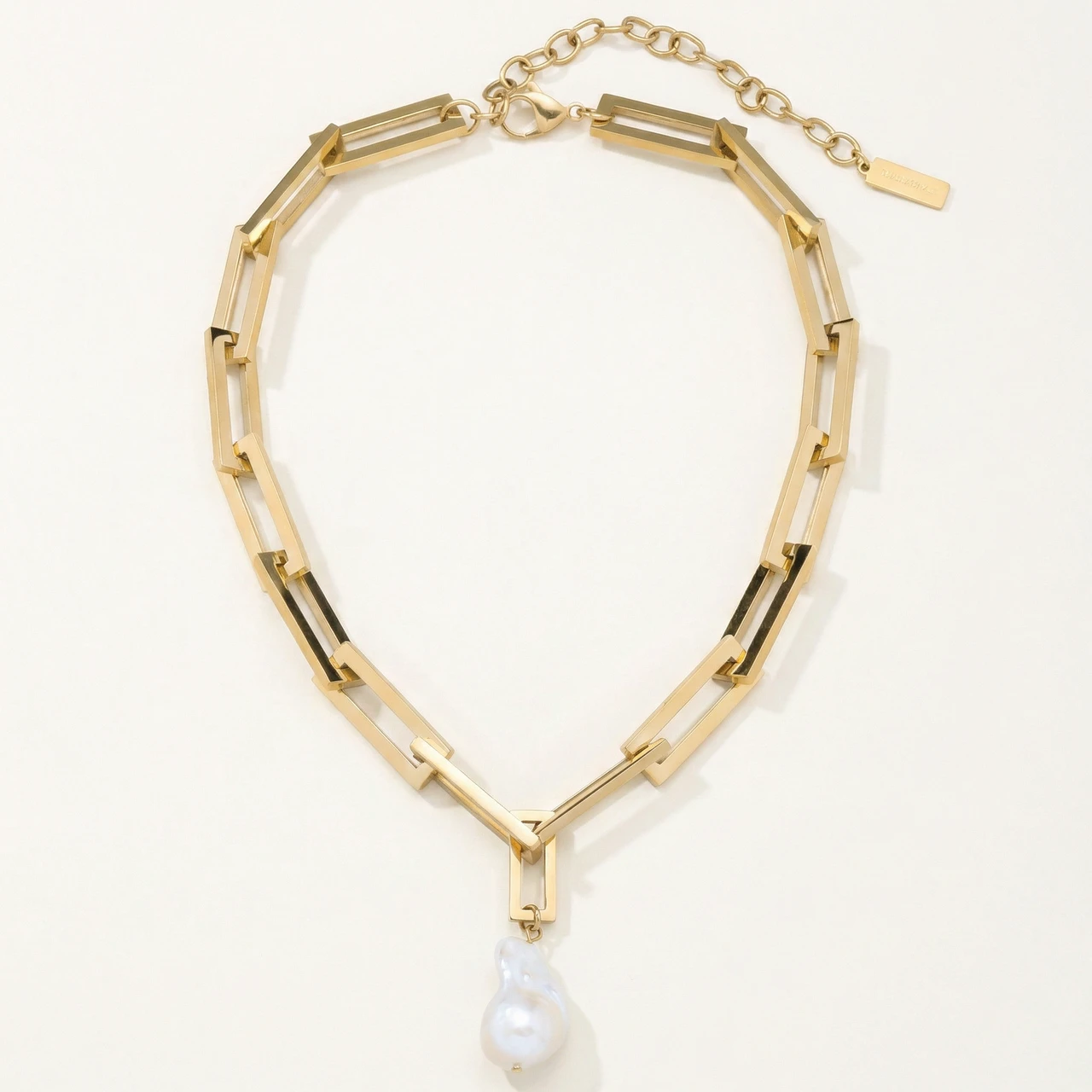 17" Terry Chain Chunky Heavy Weight Baroque Freshwater Pearl 25mm Pearl Necklace