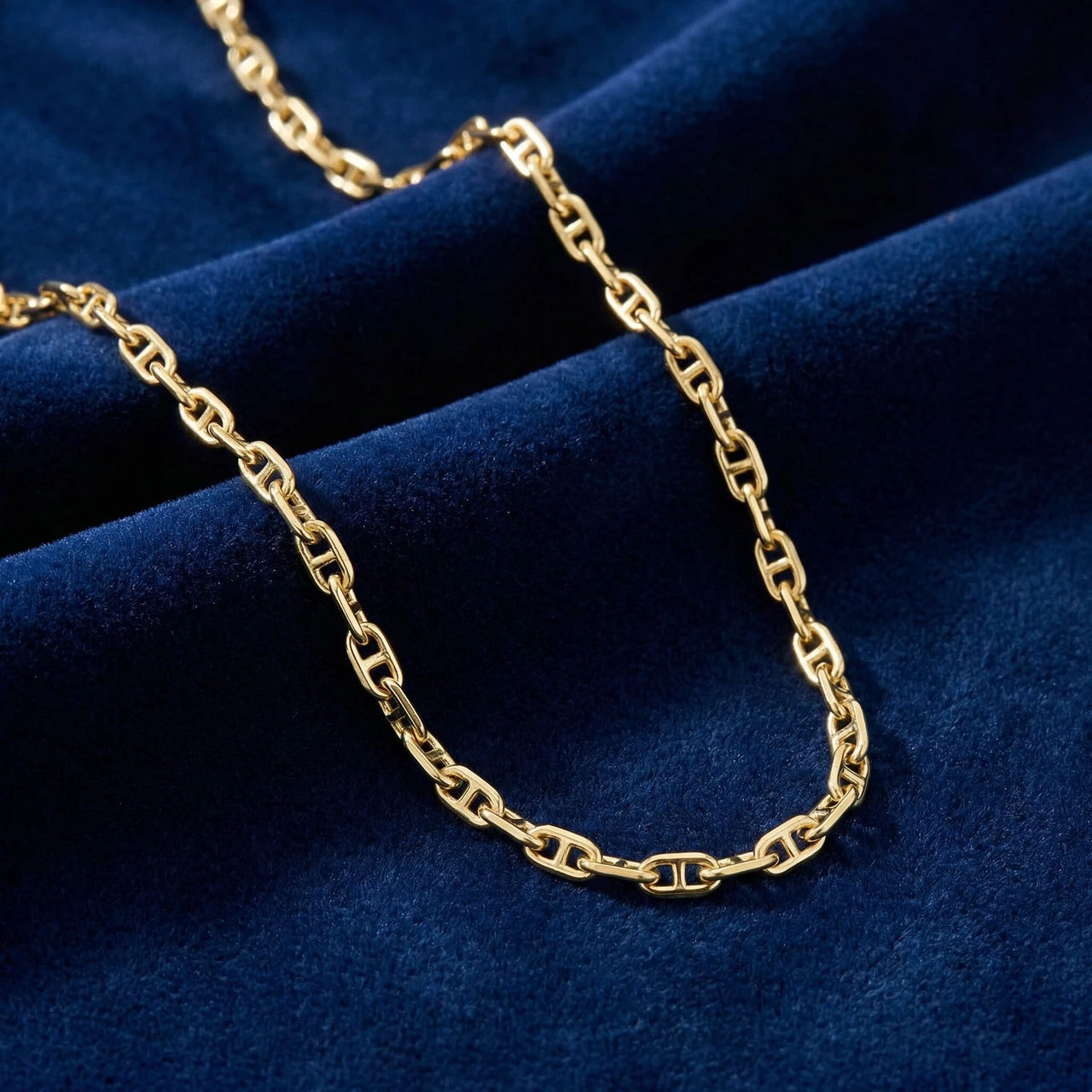 14k Yellow Gold Marine Women's 24" Chain Necklace 22 Grams 5.5mm Thick
