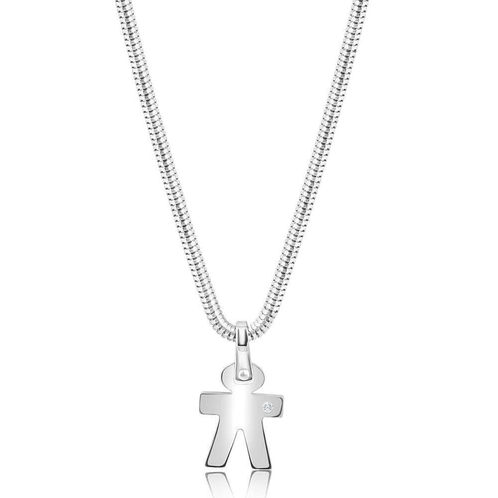 Men's Steel Single Tone Man 16.5mm Pendant Flexible Snake Chain 21" Necklace