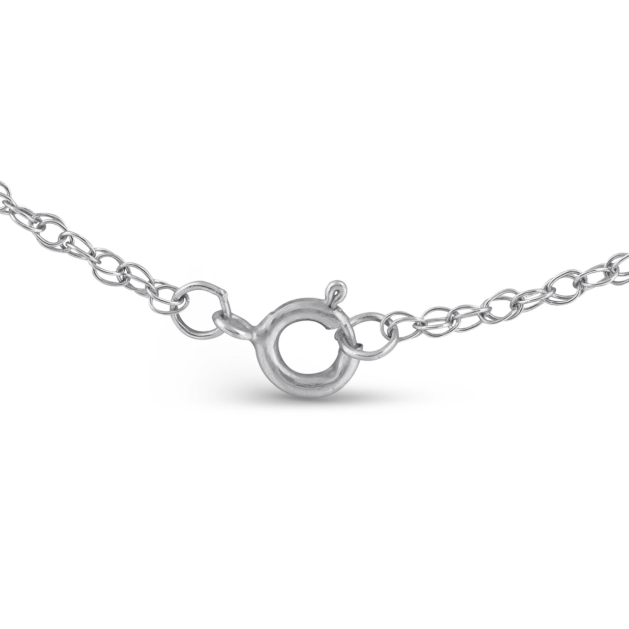 1/5Ct Diamond Cross Pendant 10k White Gold 18" 10k Gold Necklace (H-I, I2-I3)