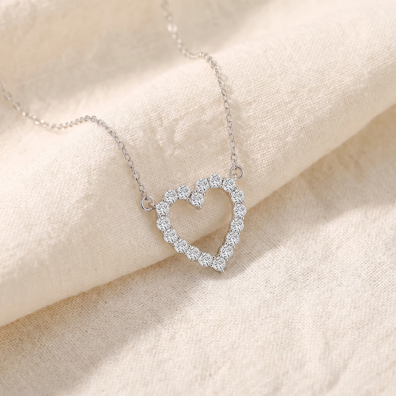 1/2Ct Heart Diamond Pendant in 10k White or Yellow Gold (H-I, I1)