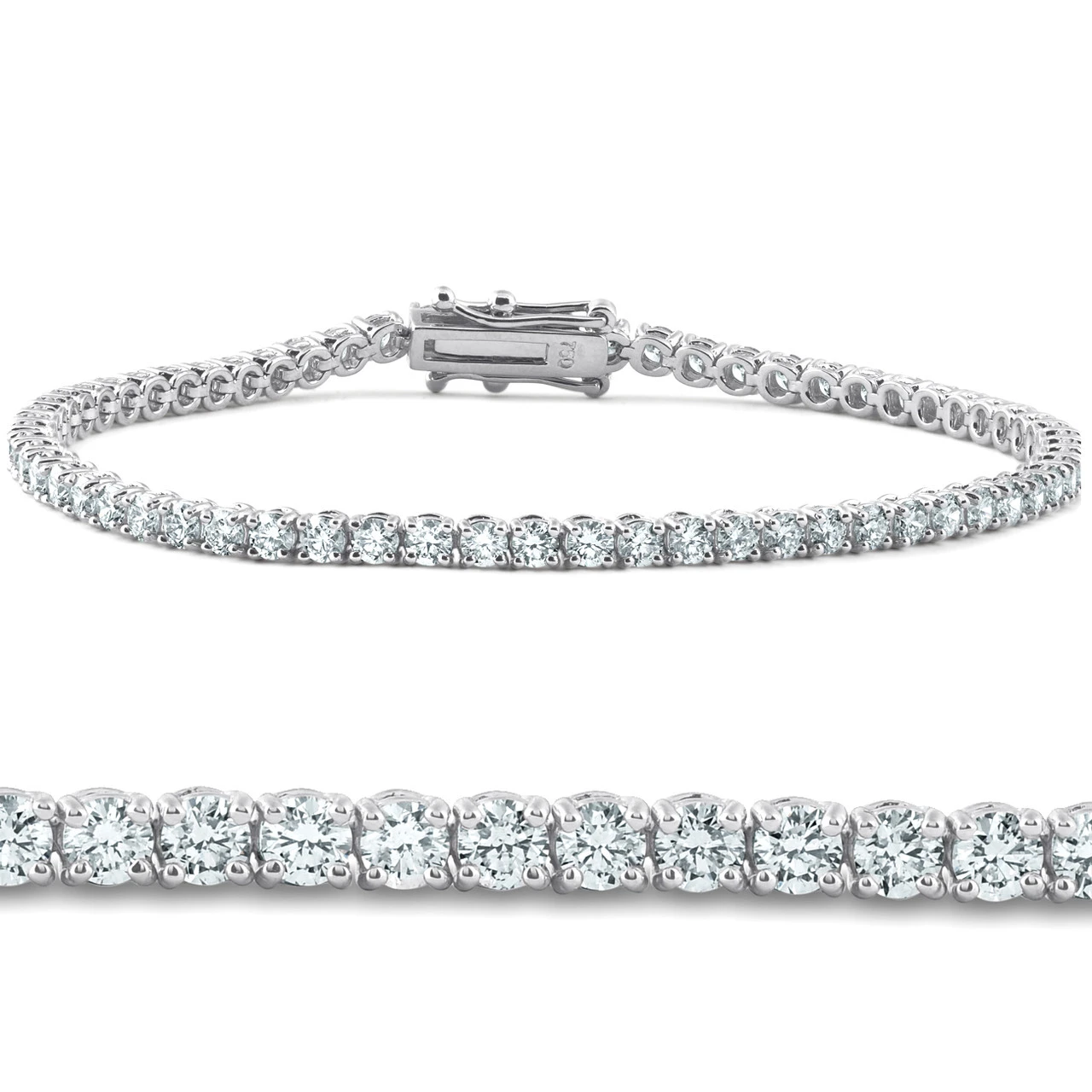 5Ct Diamond Tennis Bracelet 14k Gold Lab Grown 7" (F-G, VS)