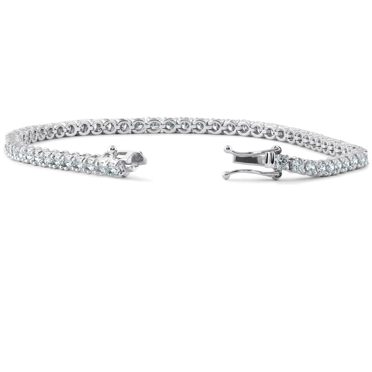 14K White Gold Classic Diamond Tennis Bracelet, 5 carats, Miami Lakes -  Snow's Jewelers Miami Lakes