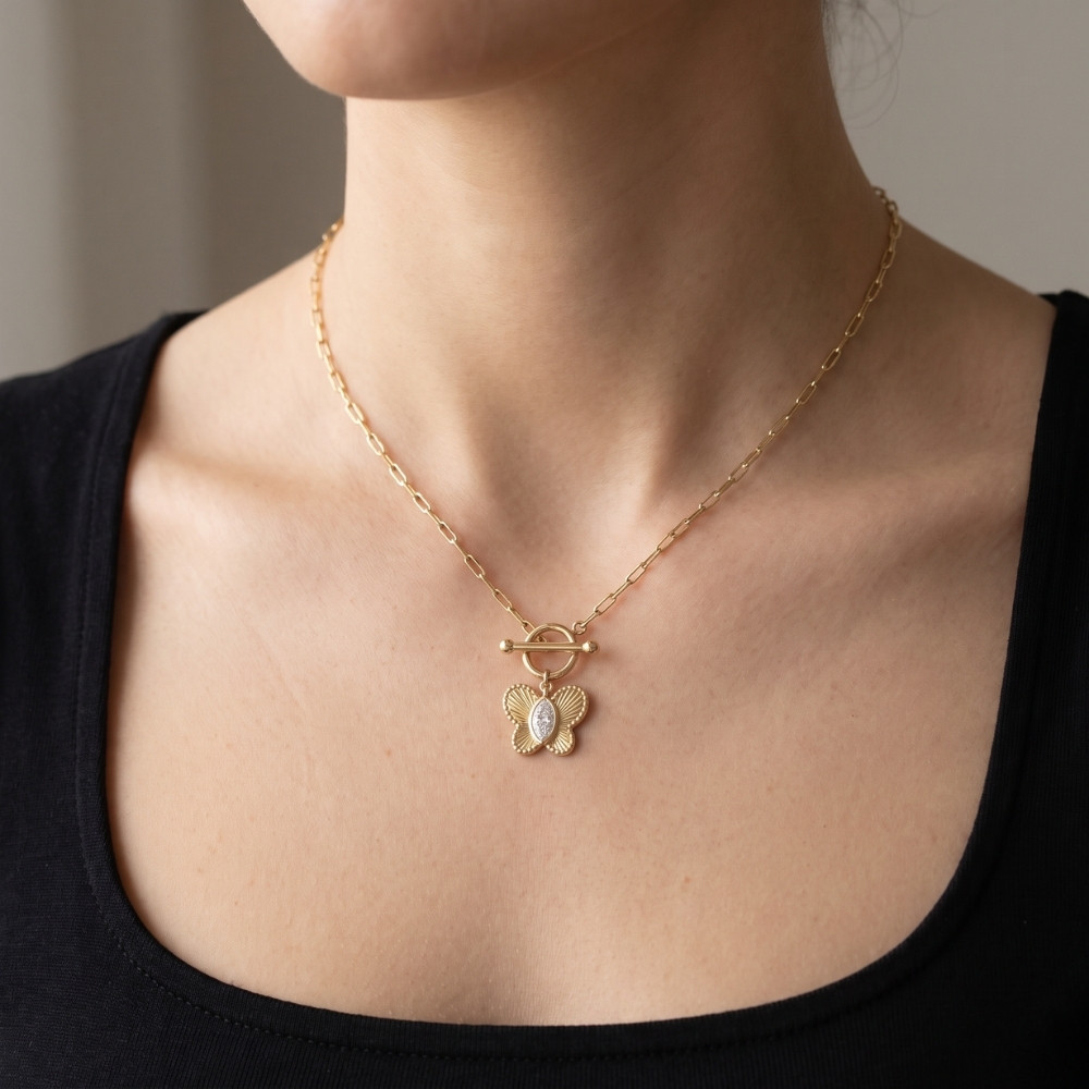 Certified 1Ct Diamond Marquise Solitaire Necklace 14k Yellow Gold 18" (F-G, VS)