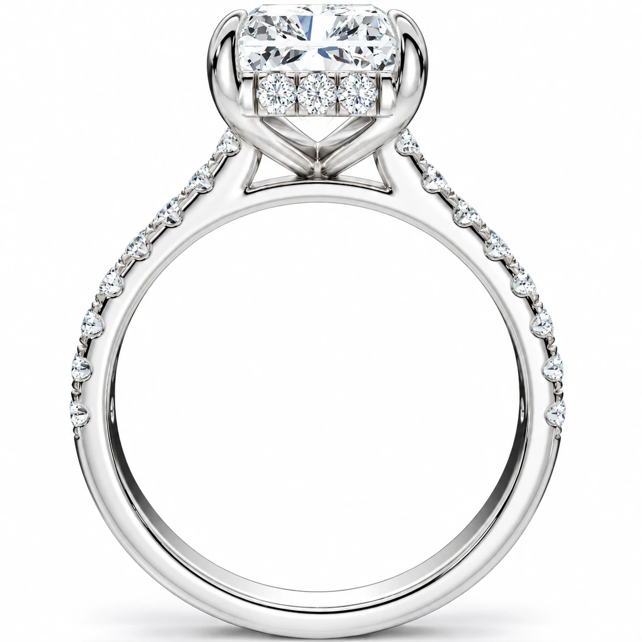 Certified 4 1/2Ct Juliana Radiant Cut Diamond Engagement Ring 14k Gold Lab Grown (F-G, VS)