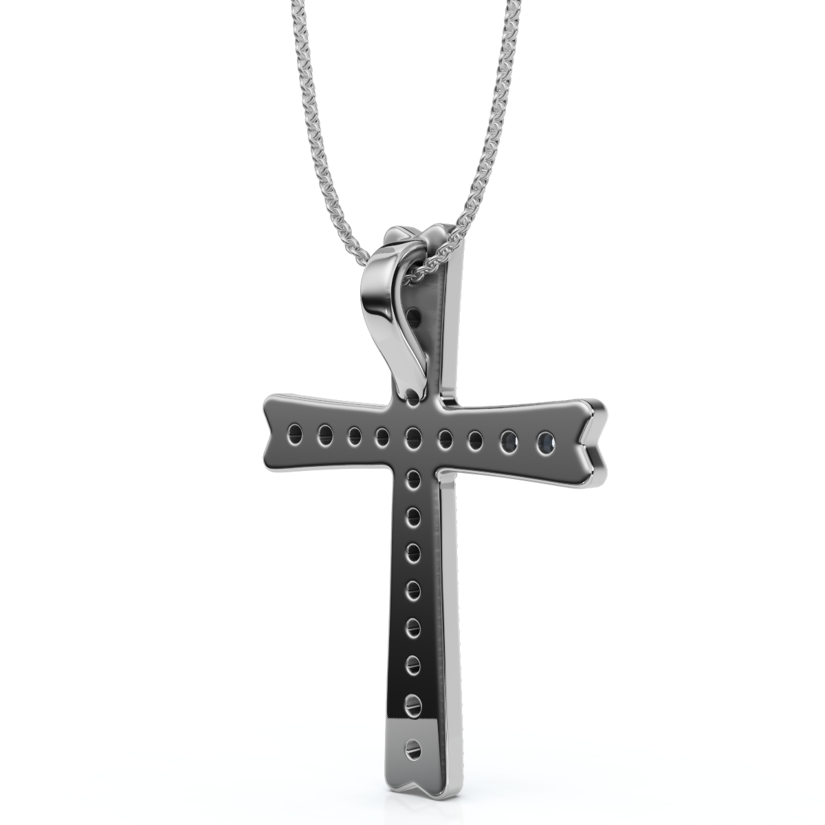 0.20 CTW Round Lab Diamond Cross Pendant Charm 14K Gold Religious Jewelry (F-G, VS)