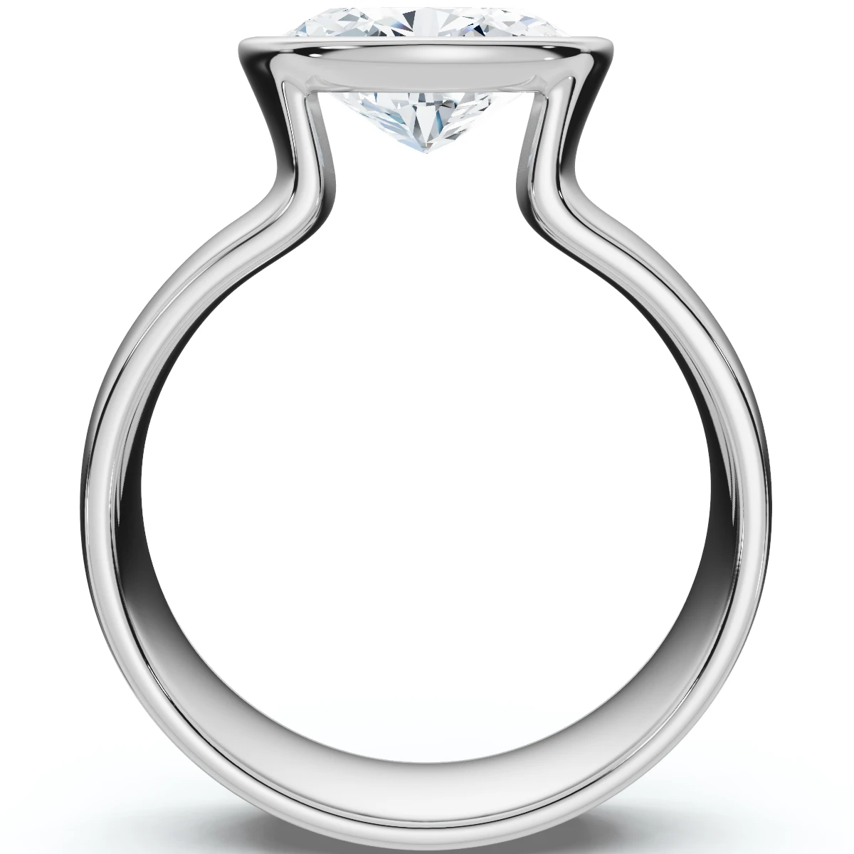 2Ct Certified East To West Carly Cigar Bezel Diamond Engagement Ring 14k Gold (F-G, VS)
