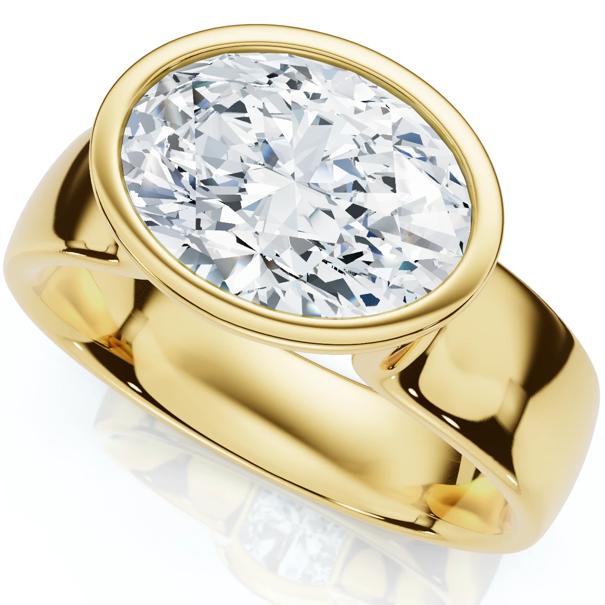 2Ct Certified East To West Carly Cigar Bezel Diamond Engagement Ring 14k Gold (F-G, VS)