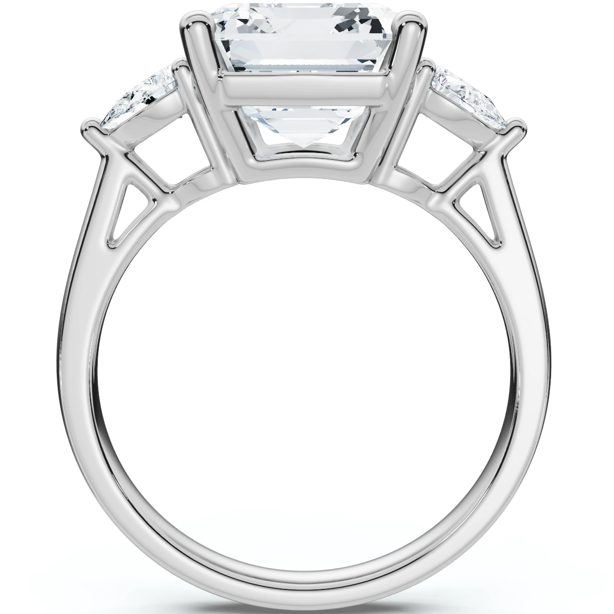 Certified Auriya 4.30Ct Asscher Cut Diamond Engagement Ring 14k Gold Lab Grown (F-G, VS)