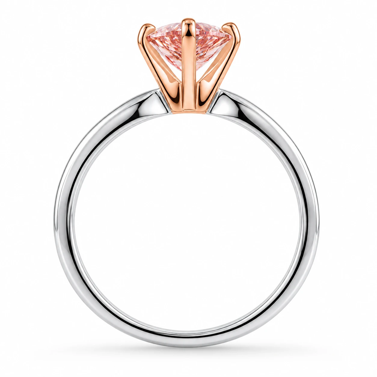 Certified 2Ct Pear Shape Pink Diamond Solitaire Engagement Ring Gold Lab Grown (Pink, VS)