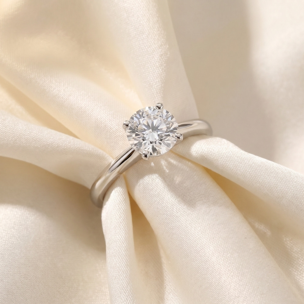 1ct Round Diamond Solitaire Engagement Ring Lab Grown (F-G, VS)