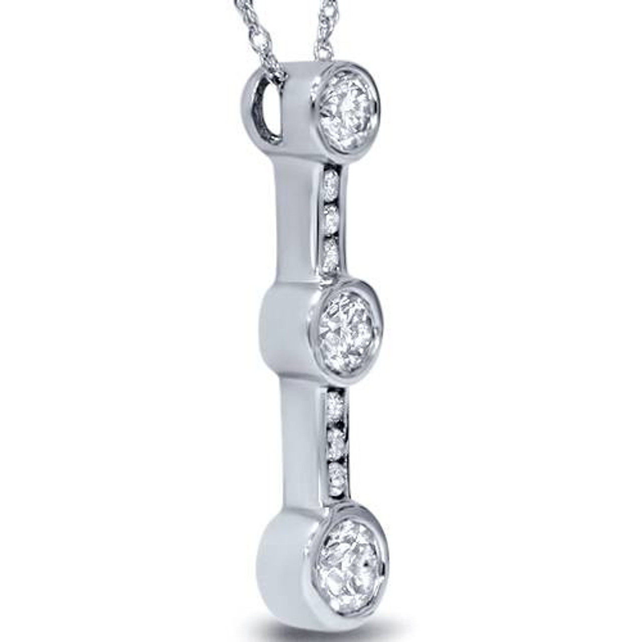 14kt White Gold Past Present & Future Diamond Necklace – Newton's Jewelers  Joplin