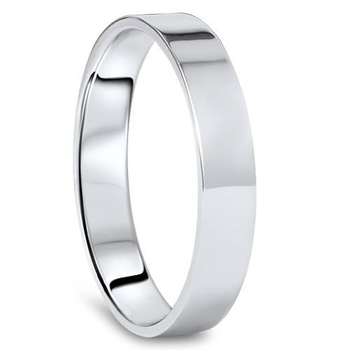 4mm Flat High Polished Wedding Band 950 Platinum