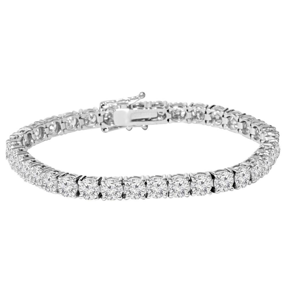 9 ct Genuine Diamond Tennis Bracelet 7" 14K White Gold (J-K, I2-I3)