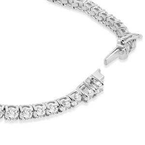9 ct Genuine Diamond Tennis Bracelet 7" 14K White Gold (J-K, I2-I3)