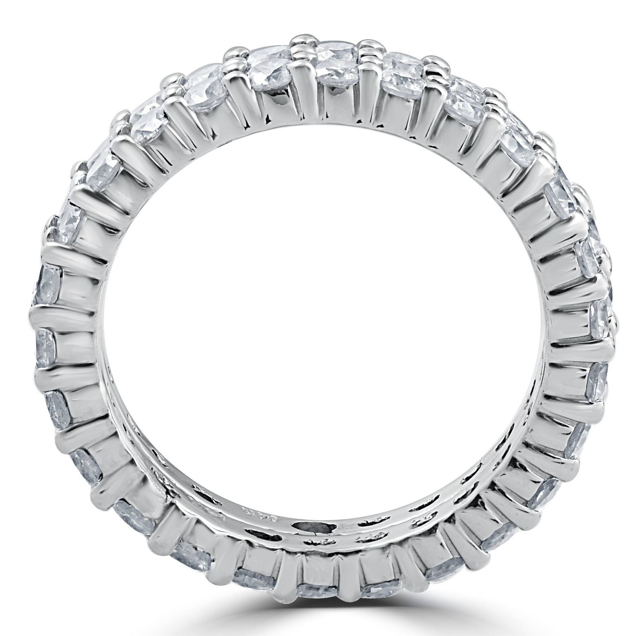 3ct Diamond Eternity Double Row 14K White Gold (G-H, I1)