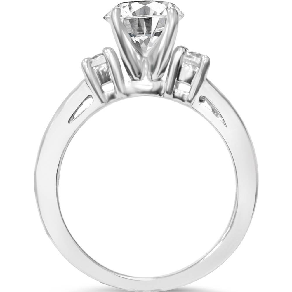 3 1/2ct Enhanced Diamond Engagement Ring Wedding Set 14K White Gold Watch Video (H-I, I1)