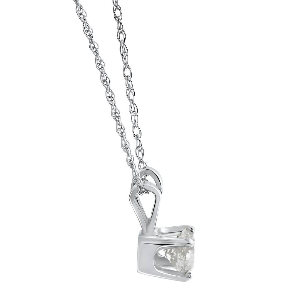 5/8 Ct Diamond Solitaire Pendant 14K White Gold (H-I, I2-I3)