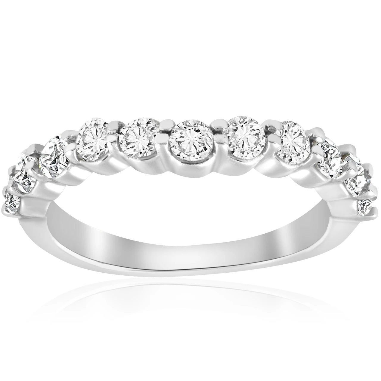 5/8 ct Diamond Engagement Guard Wedding Ring Enhancer Band 14k White Gold (I-J, I1)