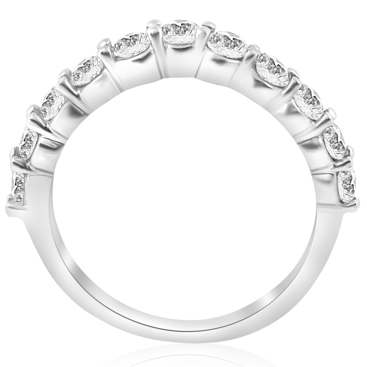 Ring Guard Enhancer, Diamond Halo Wedding Ring Enhancer 8 / White Gold