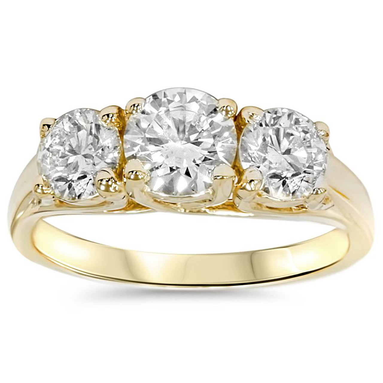 リング K18イエローゴールド ダイヤモンド0.3ct(4月誕生石