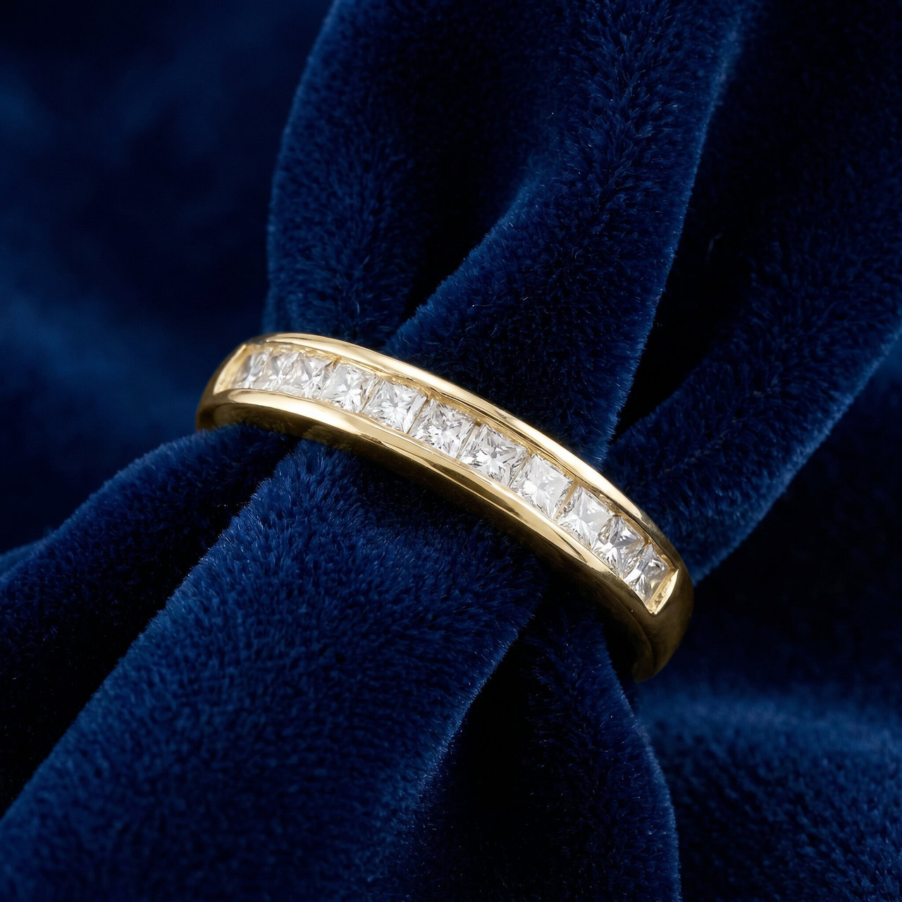 3/8ct Princess Cut Diamond Wedding Ring 14K Yellow Gold (H-I, I1)