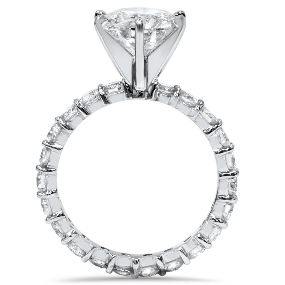 9ct Diamond Engagement Ring Eternity Guard Band Set 14k White Gold (H-I, )