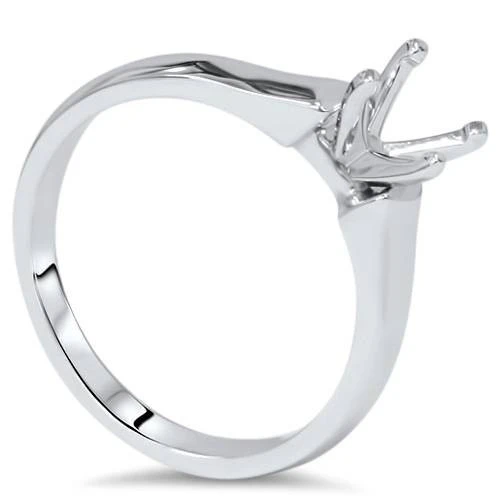 Cathedral Semi Mount Engagement Ring 14 Karat White Gold Setting