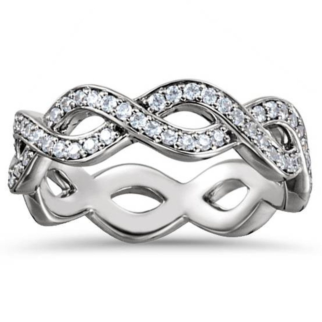 Tiffany & Co. Infinity Diamonds Platinum Ring Size 51 Tiffany & Co. | TLC