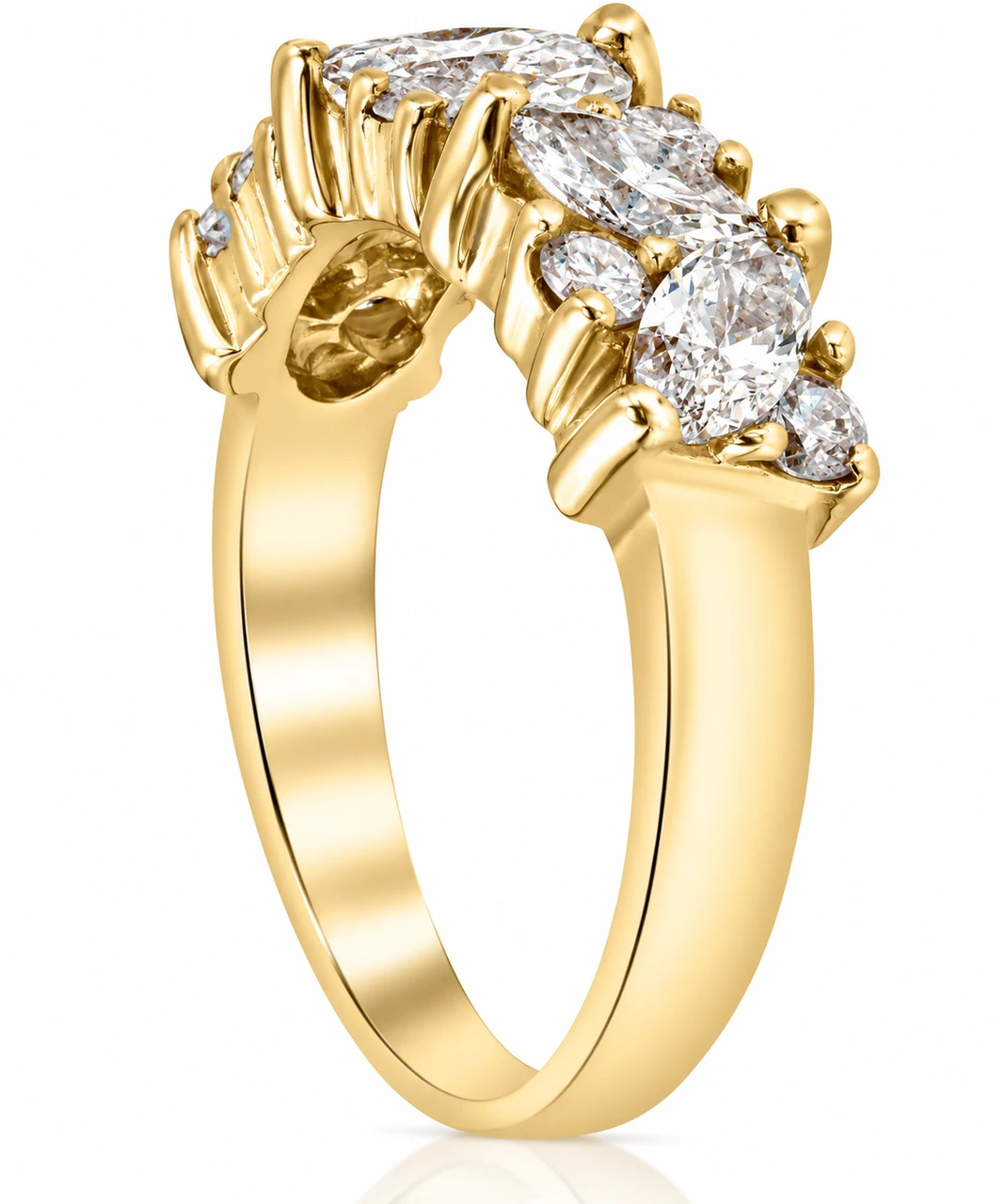 1 1/2ct Fancy Marquise Diamond Womens Wedding Anniversary 14k Yellow Gold (G-H, SI)
