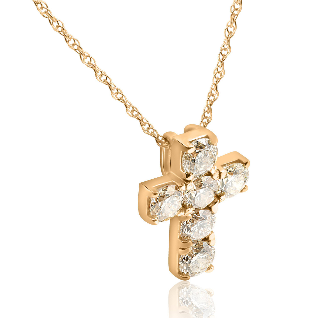 1ct Diamond Cross Pendant