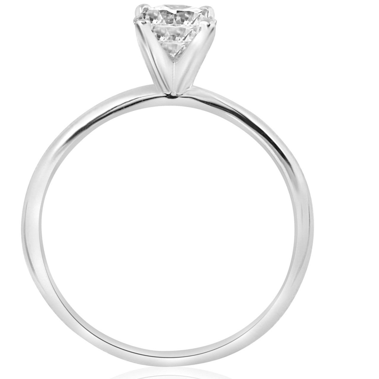 4ct Classic Round Solitaire Ring 4-prongs Round Cut Solitaire 