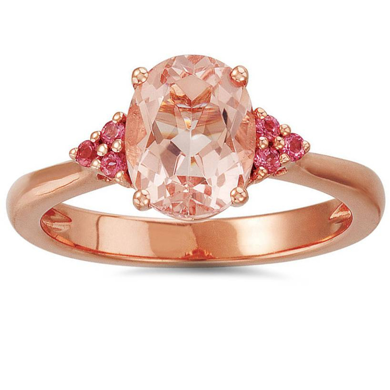 Pink Sapphire Vintage Ring 14K Rose Gold