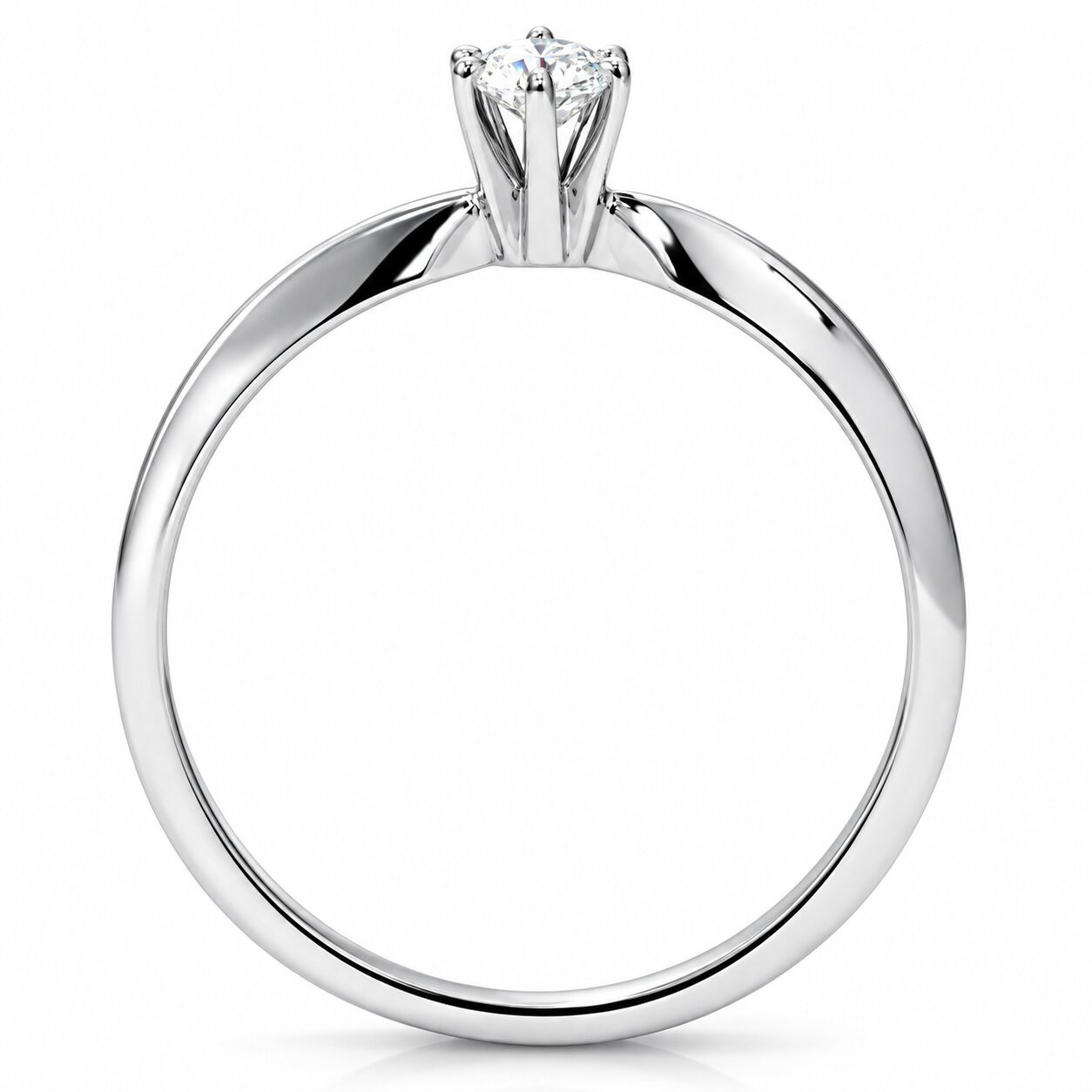 1/4ct Solitaire Marquise Diamond Engagement Ring 14K White Gold (G-H, I1)